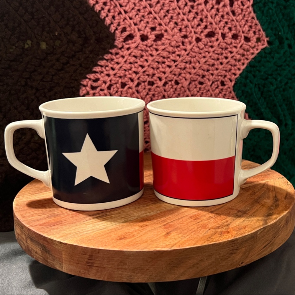 Set of Totally Today Texas Flag Mugs